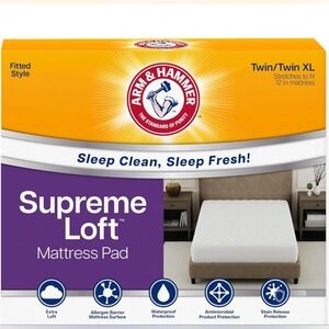 Arm & Hammer Supreme Loft Mattress Pad Waterproof Twin/Twin XL